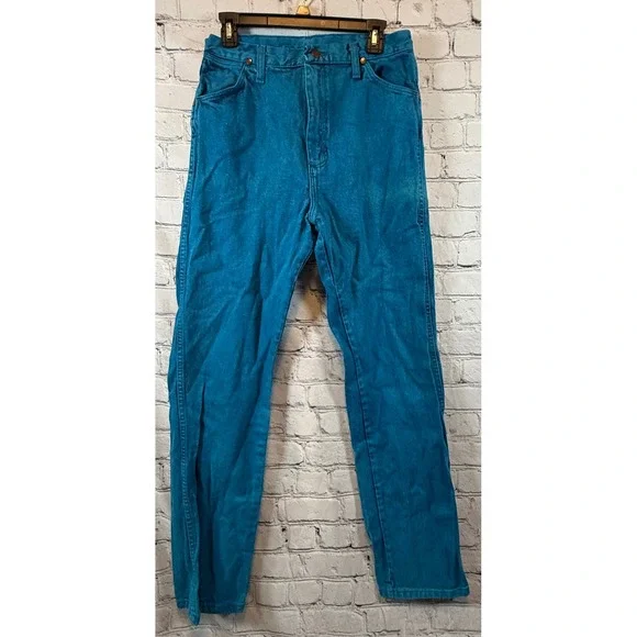 Vintage Wrangler Jeans Womenswear High Waist Blue Denim Pants‎ Trousers 13x32 - Picture 2 of 4